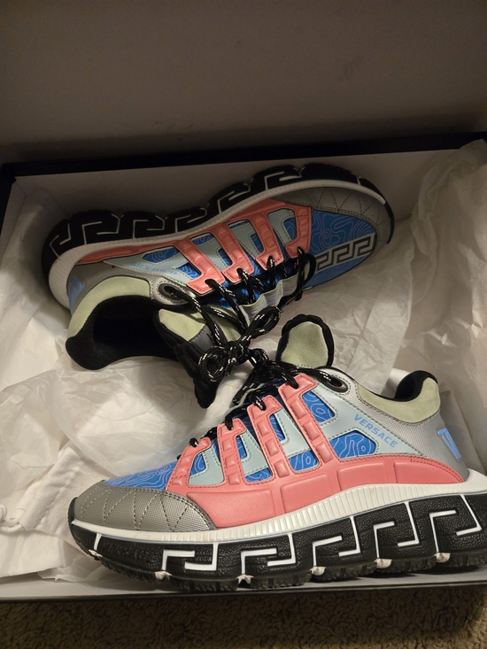 Versace Shoes - Versace Women’s Multicolor Athletic Sneakers - Pink & Blue